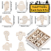 1 Set Halloween Theme Wooden Pendant Decorations WOOD-SC0001-92B-2