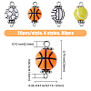 80Pcs 4 Styles Acrylic Ball Connector Charms FIND-HY0001-66-2