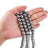 1Strand Grade A Non-Magnetic Synthetic Hematite Beads Strands X-G-S096-10mm-3-5