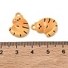 Spray Paint Alloy Pendants ENAM-K076-39B-3