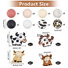 72pcs 12 style Food Grade Silicone Focal Beads SIL-CA0003-20-2