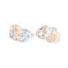 Spray Painted Transparent Acrylic Beads OACR-N149-01J-2