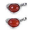 Natural Carnelian(Dyed & Heated) Pendants KK-U043-52P-02-1