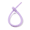 Heart Shape Silicone Cable Zip Ties AJEW-C034-02D-3
