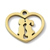 304 Stainless Steel Charms STAS-C097-38C-G-1