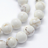 Natural Magnesite Beads Strands X-G-I199-27-6mm-3