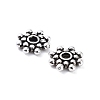 925 Thailand Sterling Silver Double Daisy Spacer Beads STER-NH0001-10AS-2