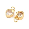 Valentine's Day Brass Micro Pave Clear Cubic Zirconia Charms KK-H292-52A-G-2