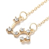 3Pcs Alloy Rhinestones Anklets AJEW-S083-01G-07-3