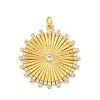 Brass Micro Pave Cubic Zirconia Pendants KK-U055-26G-1