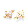 Brass Micro Pave Cubic Zirconia Pendants X1-KK-N263-66G-2