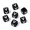 Initial Acrylic Horizontal Hole Beads OACR-ZX006-35V-1