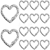 20Pcs Zinc Alloy Rhinestone Spring Gate Rings FIND-SP0004-36P-1