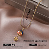304 Stainless Steel Enamel Lollipop Pendant Necklaces for Girls VK7277-4-1