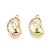 Brass Pave Clear Cubic Zirconia Charms KK-N231-341-2