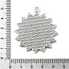 Tibetan Style Alloy Sun Pendant Cabochon Settings X-TIBEP-N003-70AS-3