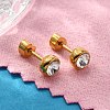 Ion Plating(IP) 304 Stainless Steel Stud Earrings EJEW-A118-14G-02-2