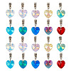 Electroplate Glass Dangle Charms PALLOY-GO00007-1