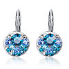 Platinum Plated Fashion Alloy Austrian Crystal Leverback Earrings EJEW-AA00057-51P-1