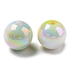 UV Plating Rainbow Iridescent Opaque Acrylic Beads MACR-D081-01-2