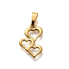304 Stainless Steel Pendants STAS-B079-02G-08-1
