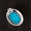 Dyed Synthetic Turquoise Pendants G-C276-03-2