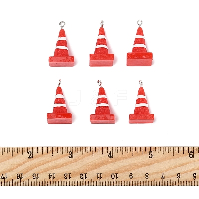 10Pcs Resin Iron Pendants RESI-FS0002-06-1
