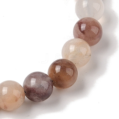8mm Round Natural Purple Quartz Braided Bead Bracelets BJEW-C067-01B-25-1