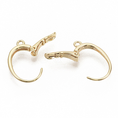 Brass Leverback Earring Findings X-KK-T051-42G-NF-1