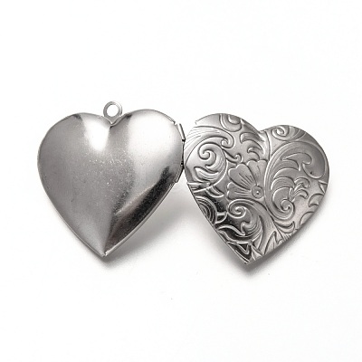 Tarnish Resistant 316 Stainless Steel Locket Pendants STAS-P268-08P-1