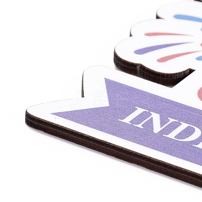 Independence Day Density Board Wooden Wall Ornament Doorplate Pendants HJEW-C004-09-1