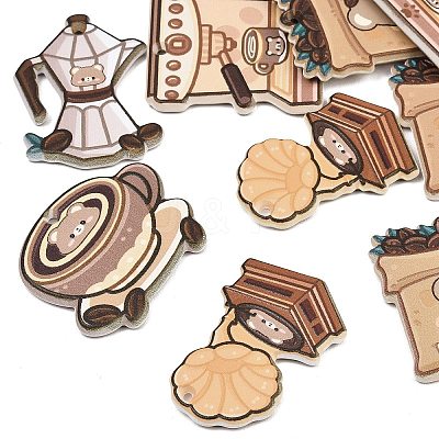 Printed Acrylic Pendants OACR-E045-01-1