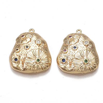 Brass Pendants KK-T038-349G-1