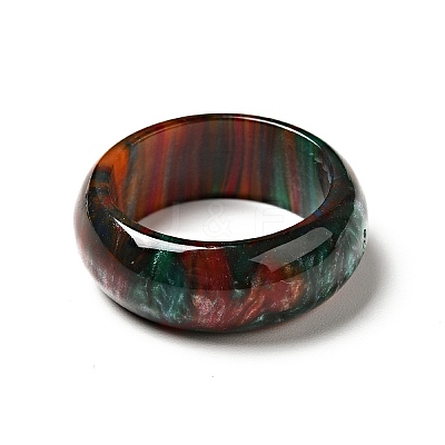 Resin Plain Band Finger Ring for Women RJEW-C034-01A-1