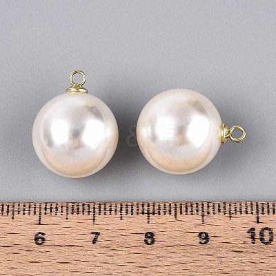 ABS Plastic Imitation Pearl Pendants FIND-H052-01I-01KCG-1