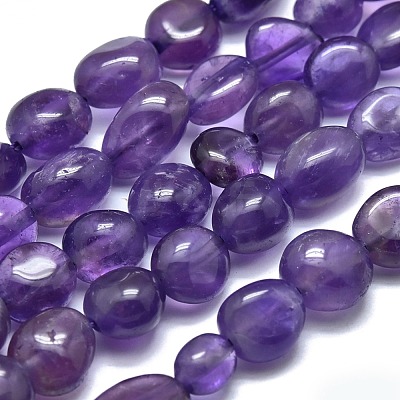 Natural Amethyst Beads Strands X-G-O186-B-05-1
