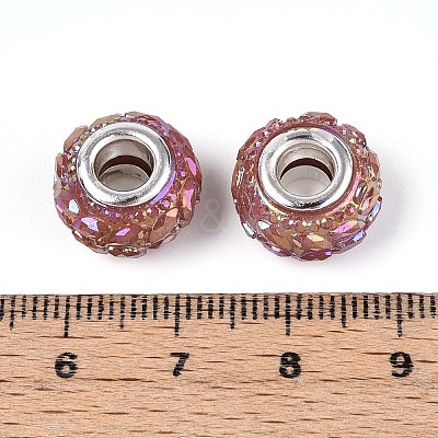 Opaque Resin European Beads RESI-T057-29G-1