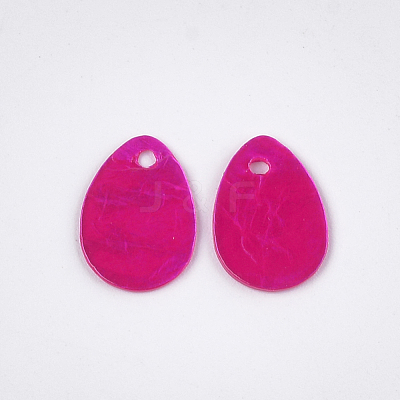 Spray Painted Capiz Shell Charms SSHEL-T006-10A-1