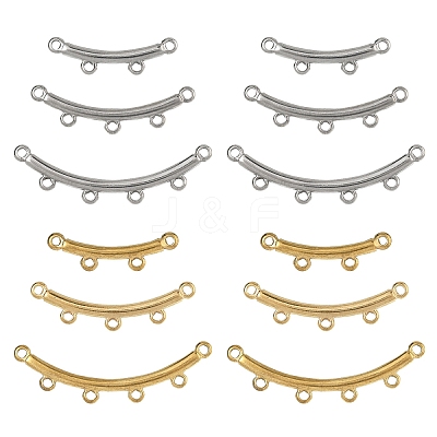 6Pcs 3 Styles Boho Style 304 Stainless Steel Chandelier Component Links STAS-YW0003-63G-1