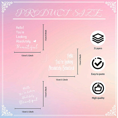 Waterproof Reflective Plastic Mirror Stickers DIY-WH0668-001-1