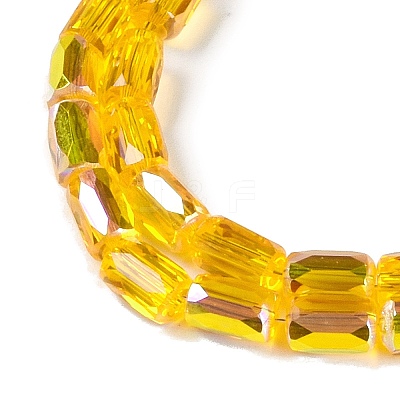 Electroplate Glass Chevron Beads Strands GLAA-Q101-02A-AB07-1