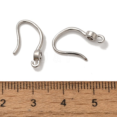 Rack Plating Brass Micro Pave Clear Cubic Zirconia Earring Hooks KK-A231-09P-1