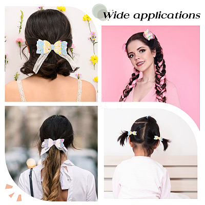 DIY Luminous Bowknot Hair Clip Making Kit DIY-GL0003-90-1