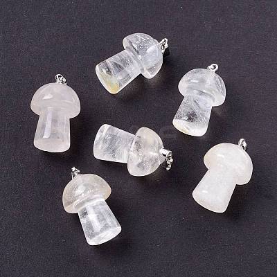 Natural Quartz Crystal Pendants G-M380-B11-P-1