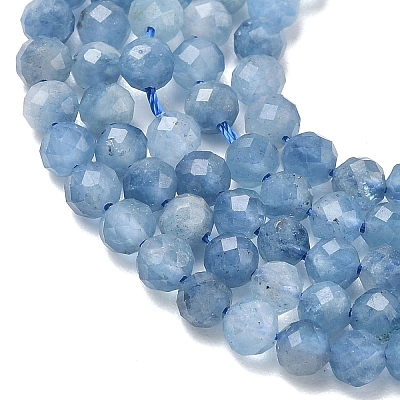 Natural Devil Blue Aquamarine Beads Strands LS-G-P629-A03-03-1