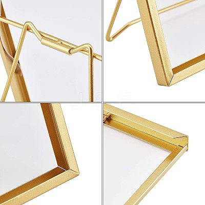 Glass Picture Frame with Iron Easel AJEW-WH0021-58A-1