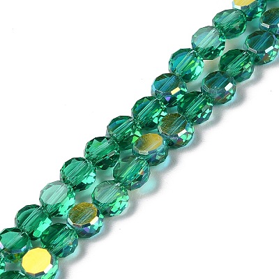 Transparent Electroplate Glass Beads Strands GLAA-Q099-I01-01-1