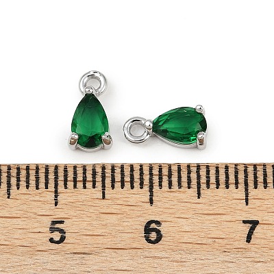 Brass Micro Pave Cubic Zirconia Pendants KK-K374-07P-1