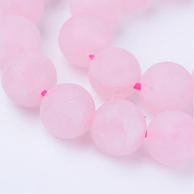 Natural Rose Quartz Beads Strands G-Q462-6mm-11-1