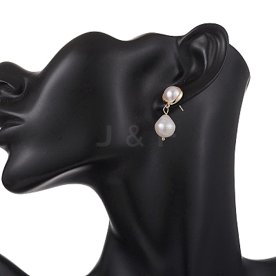 Brass Dangle Stud Earrings EJEW-JE06886-1